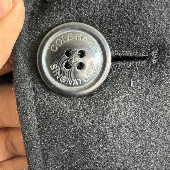 COLE HAAN  SIGNATURE WOOL SINGLE BREAT JACKET BLACK TRENCH COAT MEN SIZE XXL - Picture 9 of 13